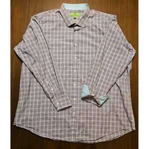 Bristol & Bull Mens Long Sleeve Button Up Shirt‎ Multicolor 3XLT